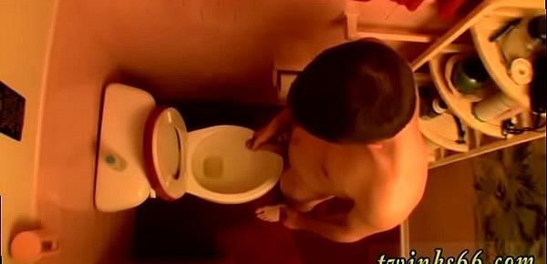  Naked college uncut men gay Unloading In The Toilet Bowl